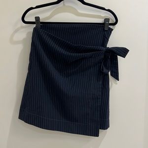 Pinstripe Navy Skirt - Mango, M